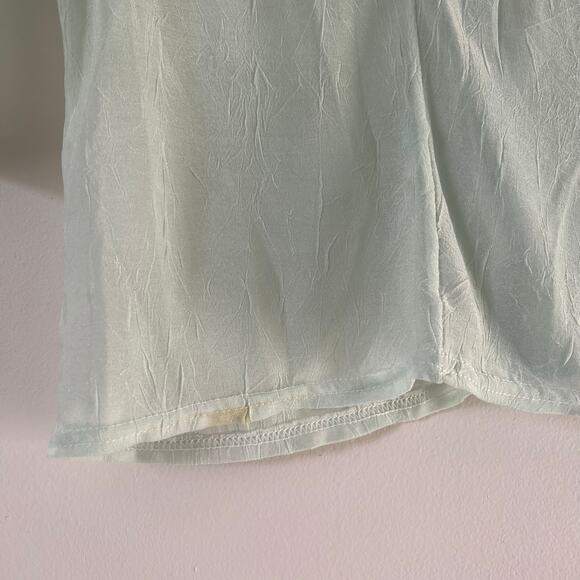 Vintage Celina Green Sheer Short Sleeve Top - Picture 3 of 6